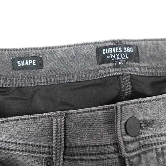 NEW NYDJ Curves 360 Slim Straight Jeans Womens 16 (37x28) Stretch Shape Denim - Picture 3 of 14